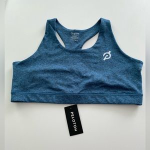 NWT Peloton Blue Heathered Strappy Sports Bra Sz XXL